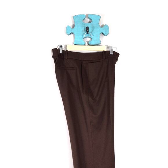 Talbots Signature Straight Brown Wool Spandex Blend Trouser Pant Size 10 - Picture 2 of 11
